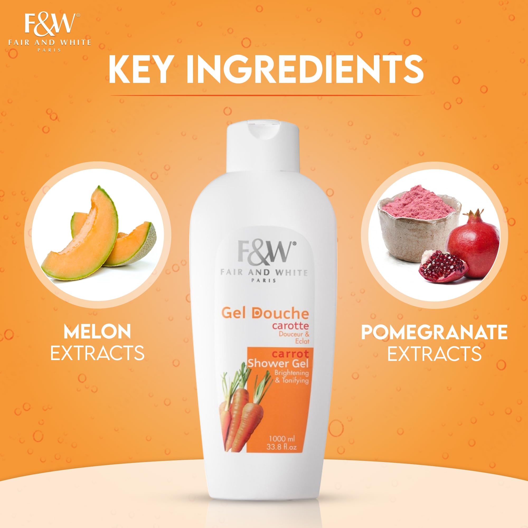 Fair and White Original Carrot Shower Gel 1000 ml