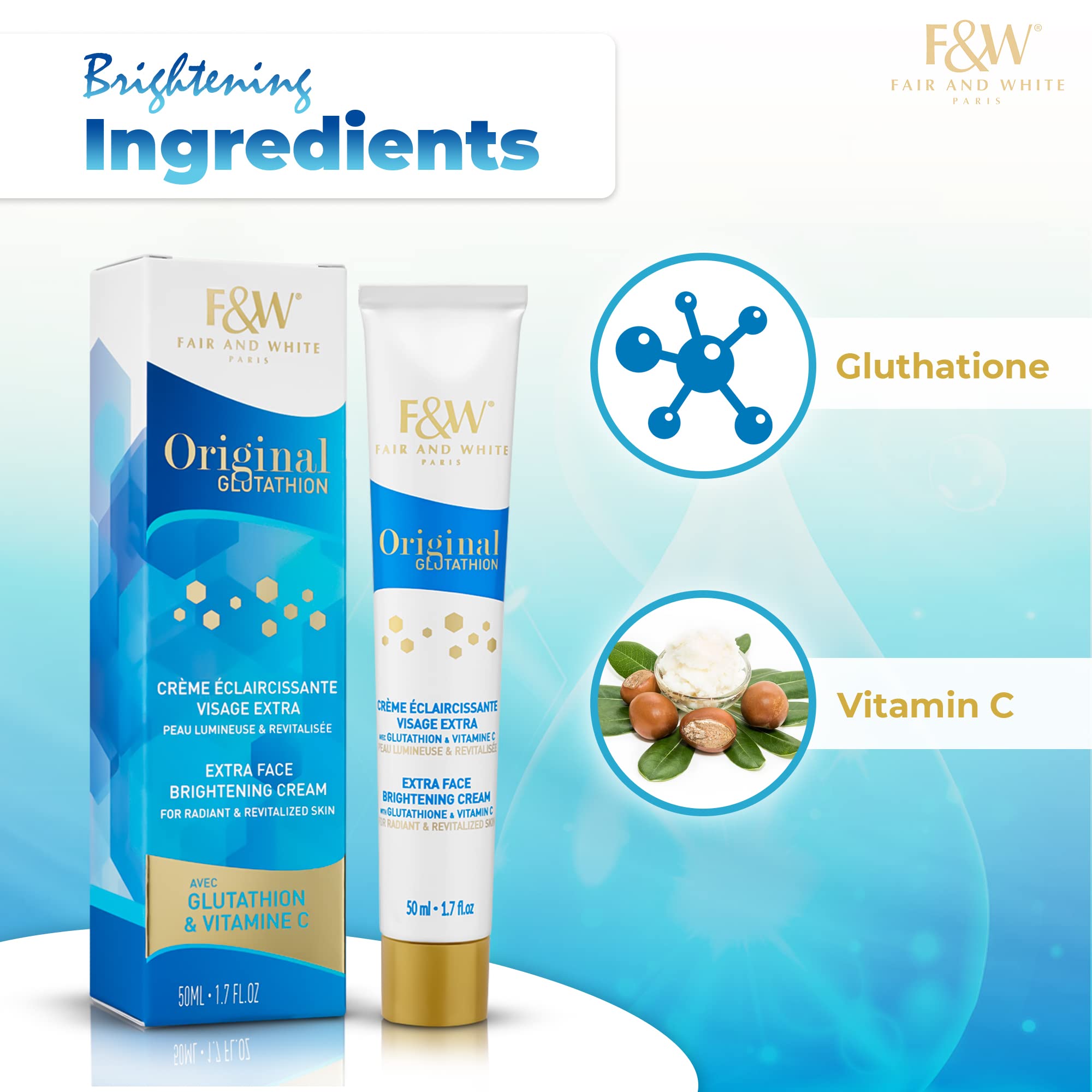 Fair & White 50ml, Original Glutathione Brightening Cream