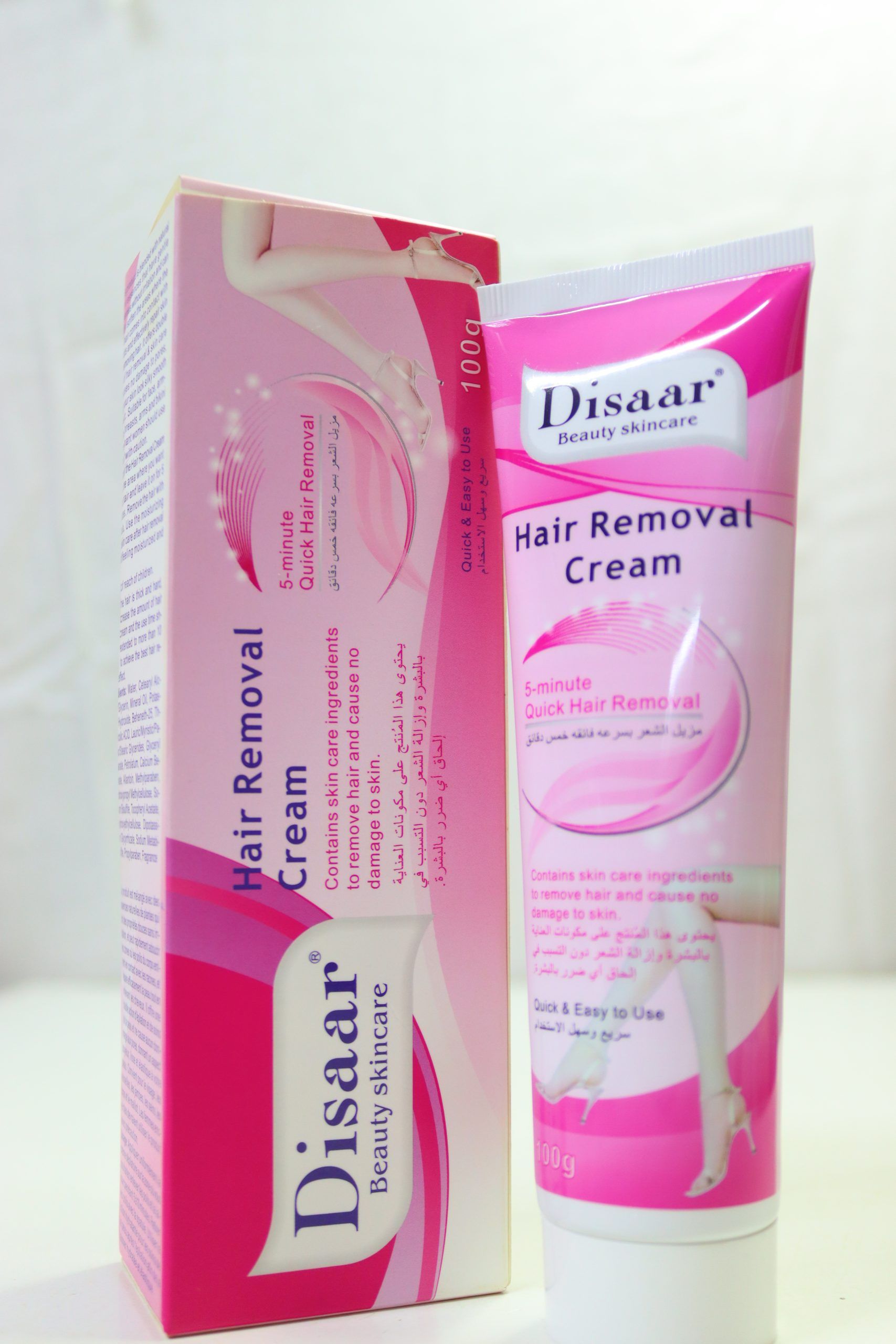 Disaar Hair Removal Cream. Normal Skin Hair Removal Cream. 5- Minutes Quick Hair Removal. Quick and Easy to Use.