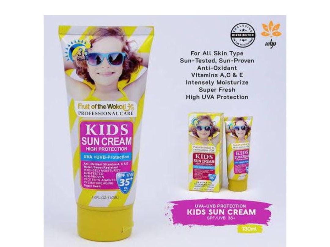 Fruit Of The Wokali Kids Sun Cream High Protection SPF/UVB 35+ - 130ml
