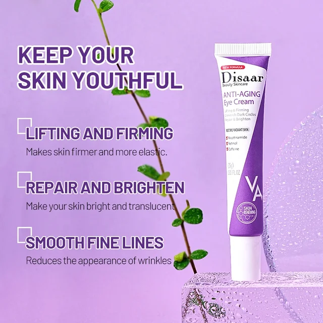 Disaar Retinol And Nicotinamide Firming Eye Cream for Dark Circles and Puffy Eyes 75g