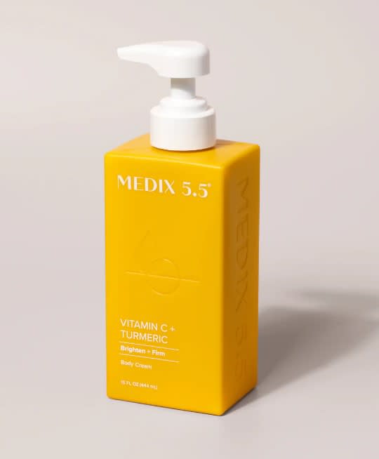 MEDIX 5.5 Vitamin C+ turmeric  Cream Face & Body Lotion Moisturizer | Anti Aging Skin Care Firming & Brightening Cream Diminishes The Look Of Uneven Skin Tone, Age Spots, & Sun Damaged Dry Skin 444ml