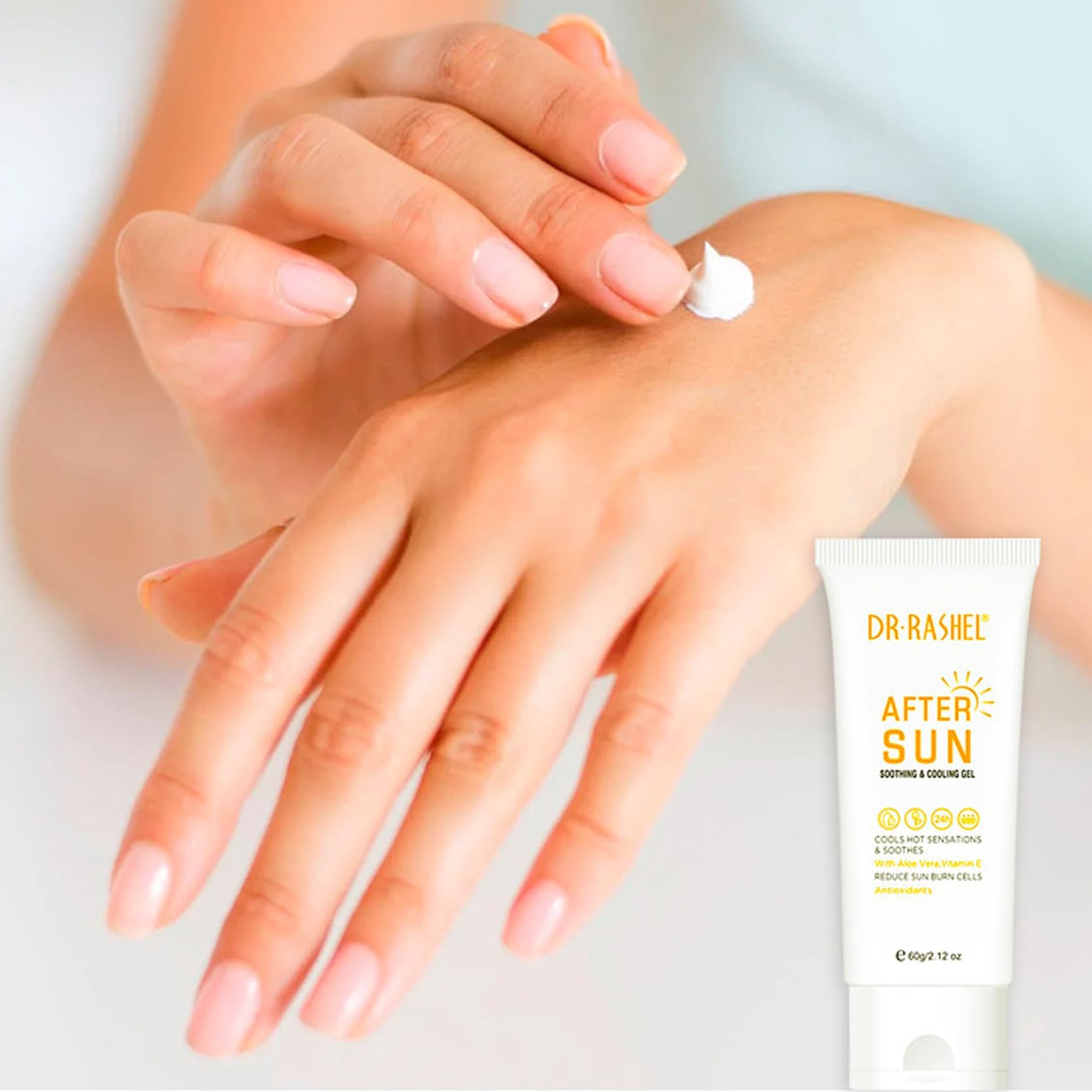 Dr Rashel Sunscreen SPF 60++, Travel Size Sunscreen Sun Protection Kit - Anti Aging Moisture Sun Cream, After Sun Smoothing & Cooling Gel, Face & Body Sunscreen Lotion, Beach Essentials for Women