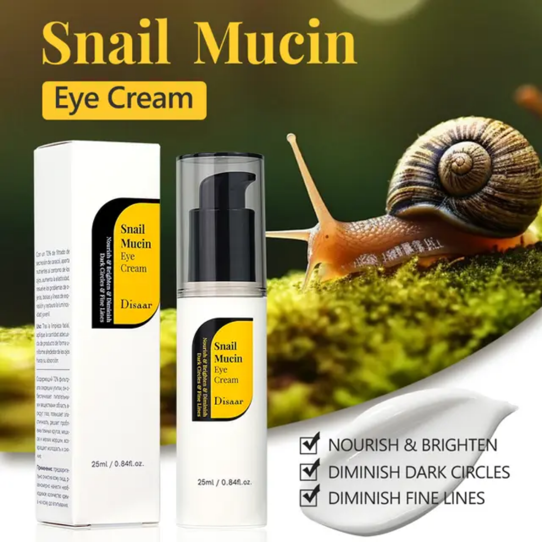 Disaar Snail Eye Cream, Brightening Under Eye Cream with Snail Mucin&Retinol, Eye Cream Anti Aging for Fine Lines&Dark Circles, Eye Bags Remover Women&Mens Eye Cream, Eye Care Products for All Skin