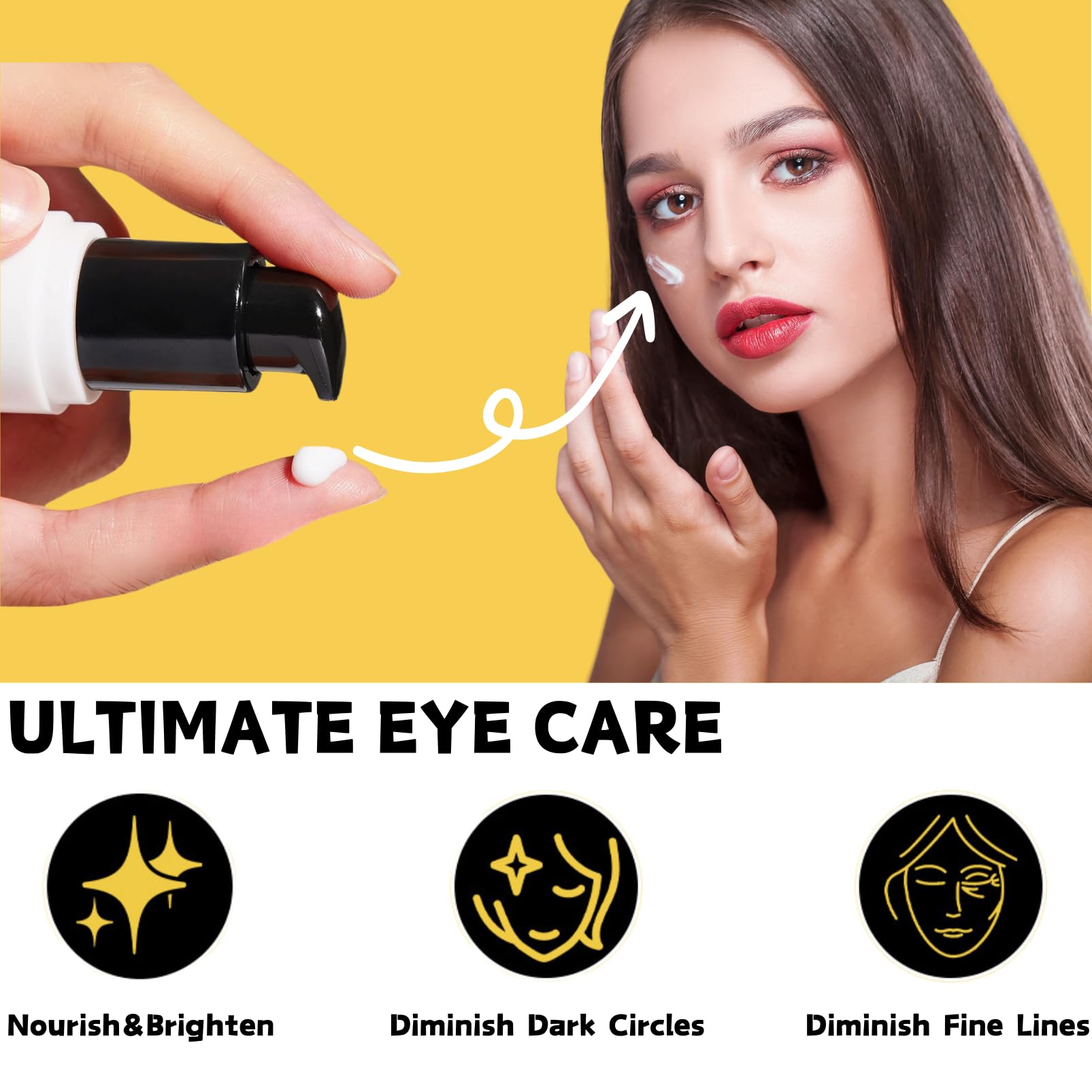 Disaar Snail Eye Cream, Brightening Under Eye Cream with Snail Mucin&Retinol, Eye Cream Anti Aging for Fine Lines&Dark Circles, Eye Bags Remover Women&Mens Eye Cream, Eye Care Products for All Skin