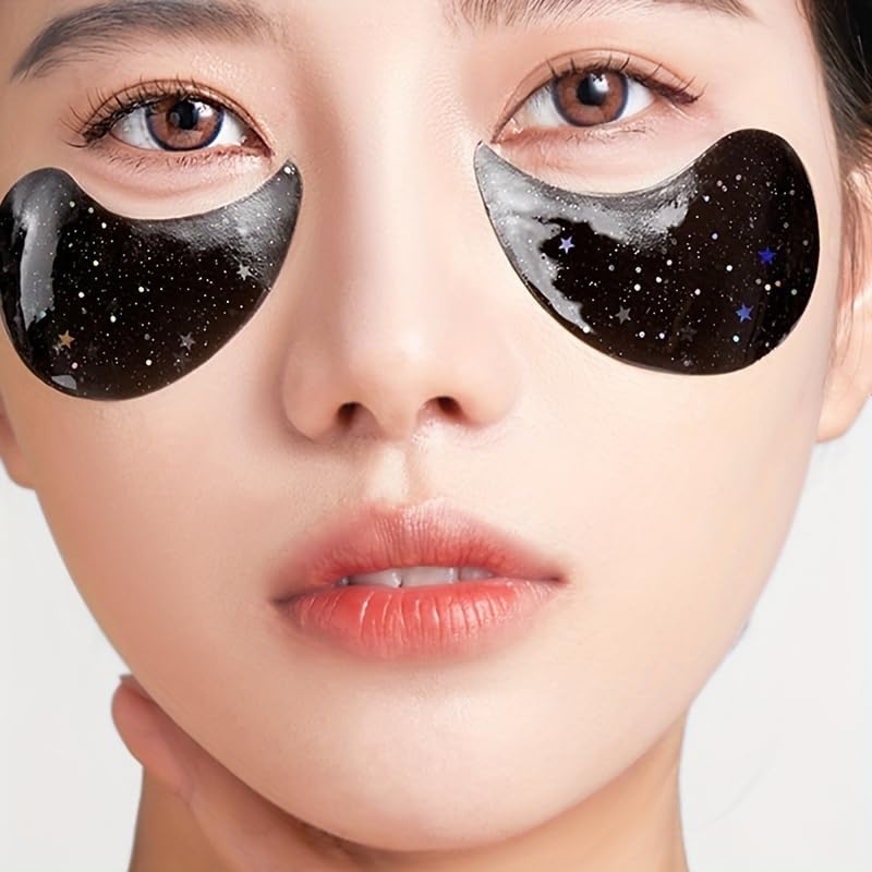 Sadoer 60Pcs Eye Masks Moisturizing Gel Bamboo charcoal Eye Patches for Puffiness Eye Masks Eye Bags Treatment for Women and Man Eye Patch Gel Anti Wrinkle Under Eye Gel Anti Age Eyes Care Masks