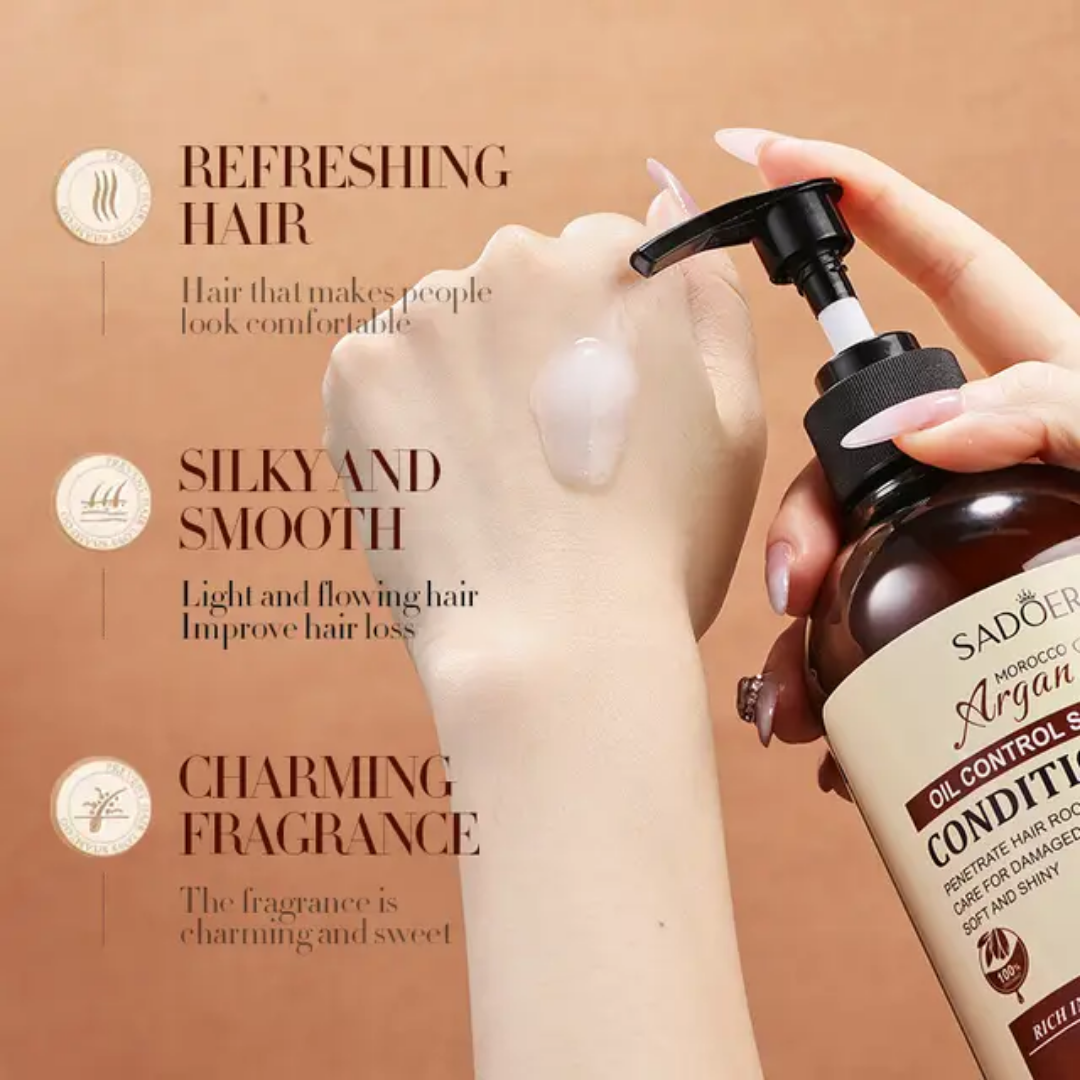 Sadoer Moroccan Argan Oil Hair Conditioner Soft and silky hair Anti-frizz Anti-dryness Anti-split hair conditioner (500 ml)