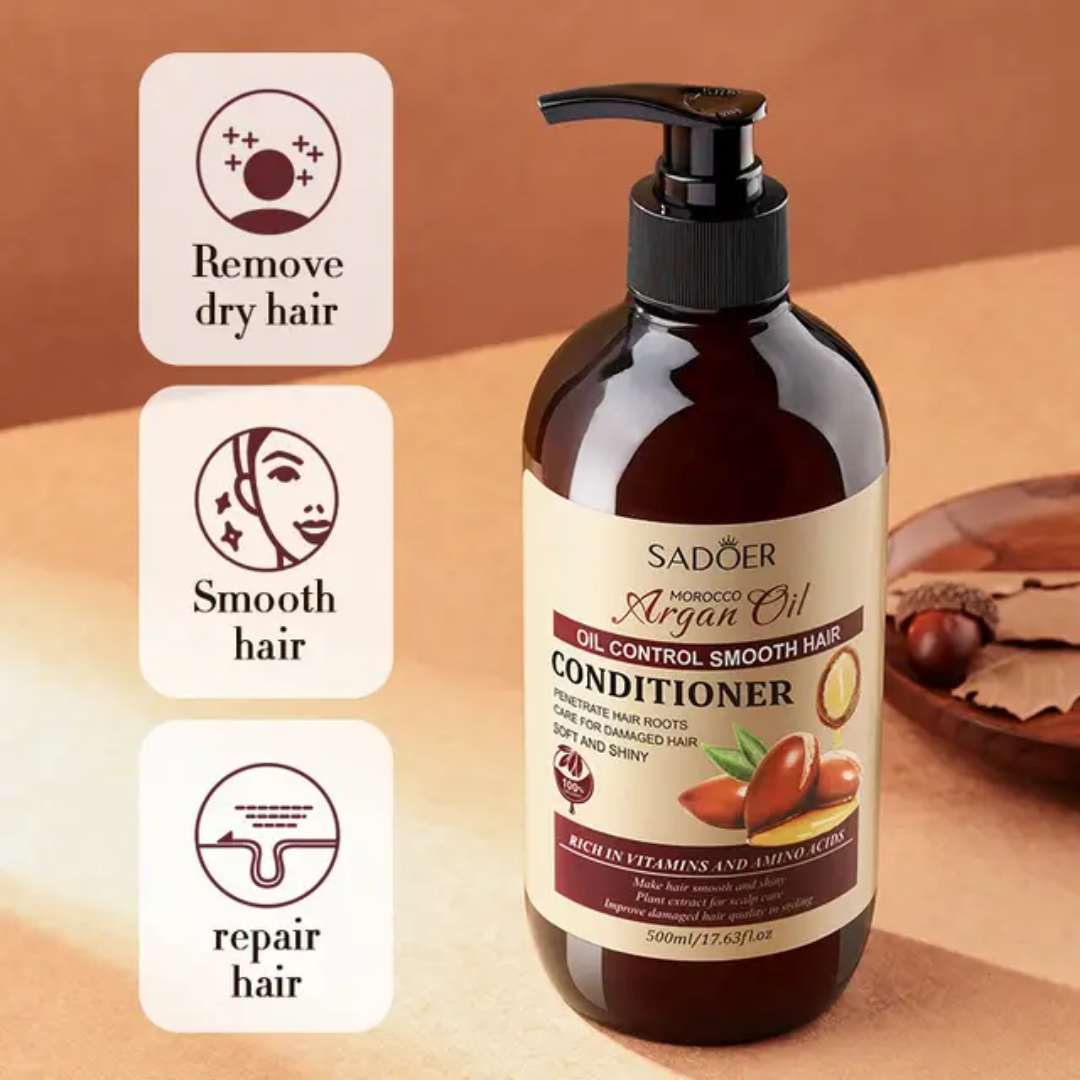 Sadoer Moroccan Argan Oil Hair Conditioner Soft and silky hair Anti-frizz Anti-dryness Anti-split hair conditioner (500 ml)