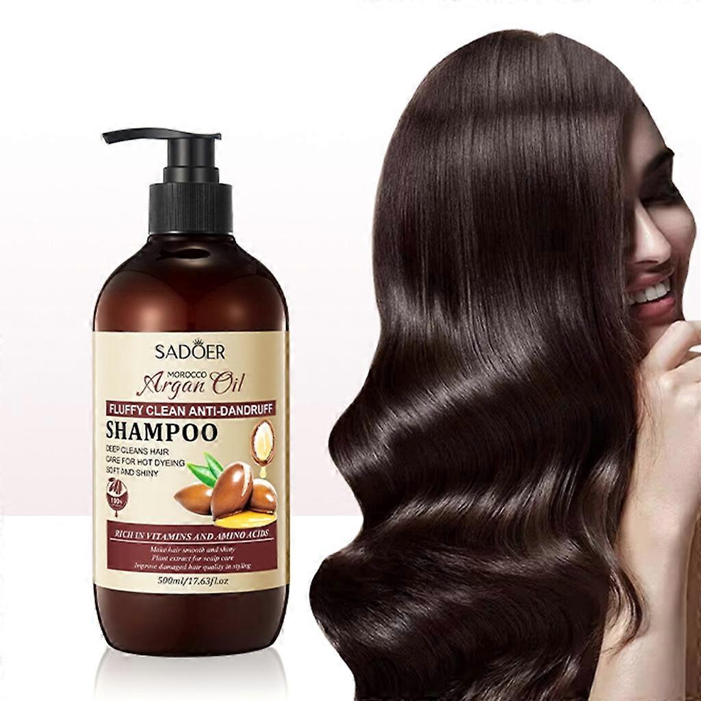 Sadoer Argan Oil Shampoo, Argan Oil Haircare Against Dandruff Itchy and Dry Scalp, Sulfate Free Shampoo,Moisturising Shampoo,Dandruff Shampoo Helps Reduce Hair Loss,Strong Hair,Softness and Shine