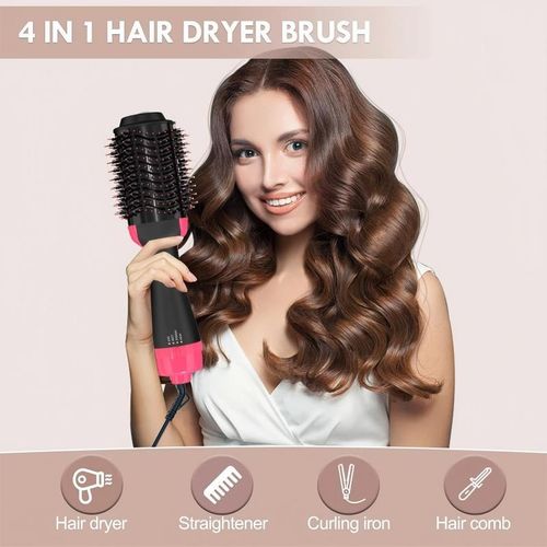 4IN1 Hot Air Brush One-Step Hair Dryer Styler and Dryer Blow Dryer Brush Professional Heating Comb 1000W Straightener Hair Comb