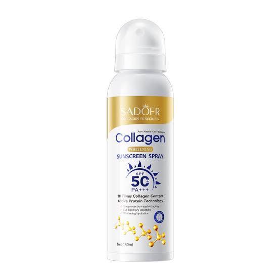 SADOER Collagen sunscreen spray With no white cast,50spf.