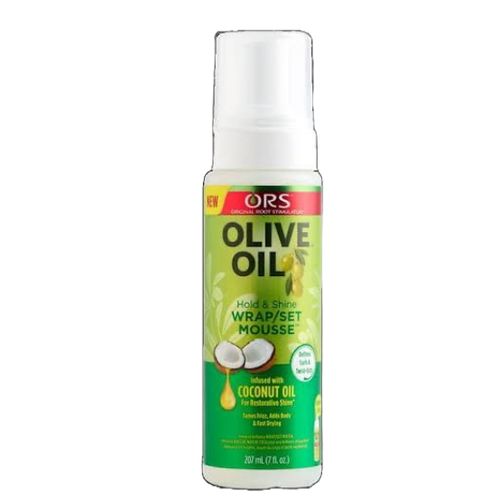 Olive & Argan ORS OLIVE OIL WRAP/SET MOUSSE INFUSED WITH COCONUT OIL(HOLD&SHINE)