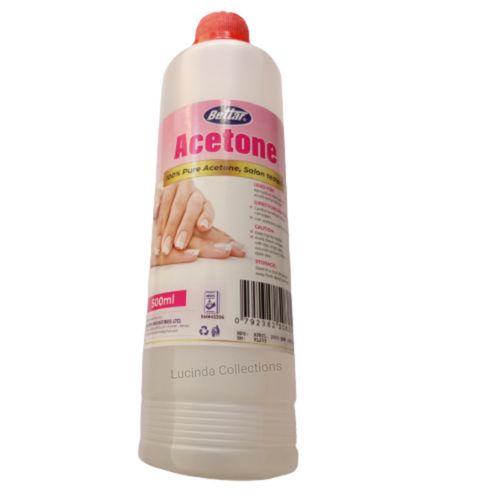 Bettar Acetone 100% Pure Gel Nail Polish Remover - 500ml view 2