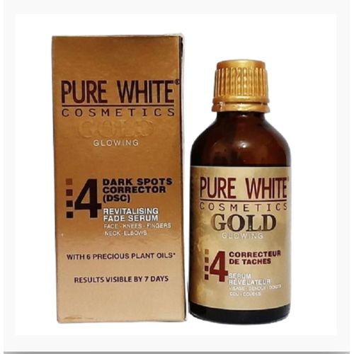 Pure White Cosmetics Gold Glowing Serum .
