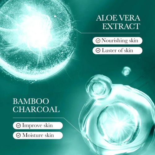 SADOER Aloe Vera & Bamboo Charcoal Peel-Off Mask – Blackhead Remover, Oil Control & Acne Care