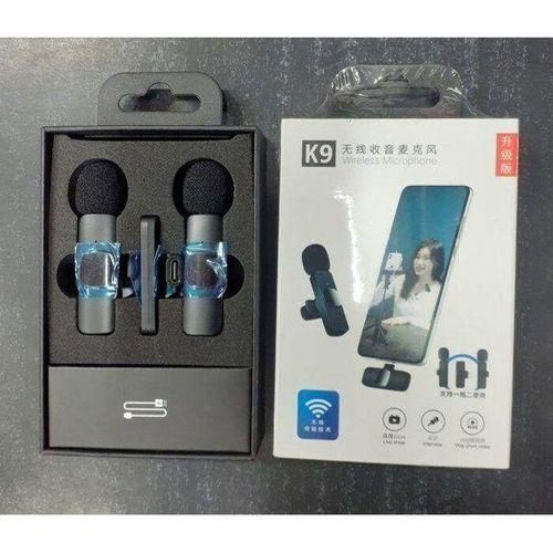 K9 Dual Wireless Microphone – High-Quality Audio For Vlogs, Interviews & Live Recording