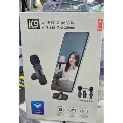 K9 Dual Wireless Microphone – High-Quality Audio For Vlogs, Interviews & Live Recording