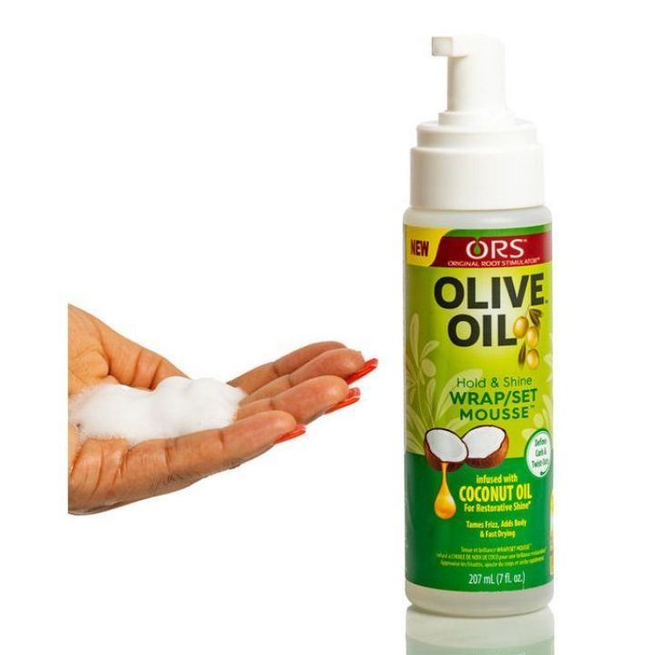 Ors Wrap\set Mousse ( Define Curls & Twist Outs) with Olive Oil Coconut Oil