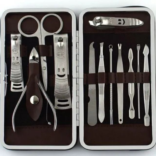 12Pcs Manicure Set & Pedicure Kit -Stainless Steel/Silver-12pcs