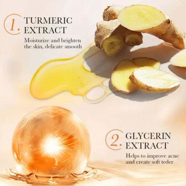 2 in 1, Sadoer Turmeric Cream + Tumeric Serum, the Combination of Sadoer Tumeric Cream and Turmeric Serum Guarantees Like Vitamin C, Deep Hydration, inhibits Acne formation, Lighten Acne Marks, Sooth