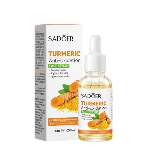 2 in 1, Sadoer Turmeric Cream + Tumeric Serum, the Combination of Sadoer Tumeric Cream and Turmeric Serum Guarantees Like Vitamin C, Deep Hydration, inhibits Acne formation, Lighten Acne Marks, Sooth