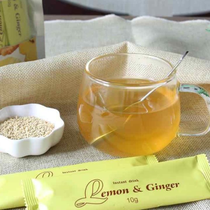 Wins Town LEMON & GINGER instant drink tea natural herbal fat burning slimming tea bags Lemon Ginger Honey beverage