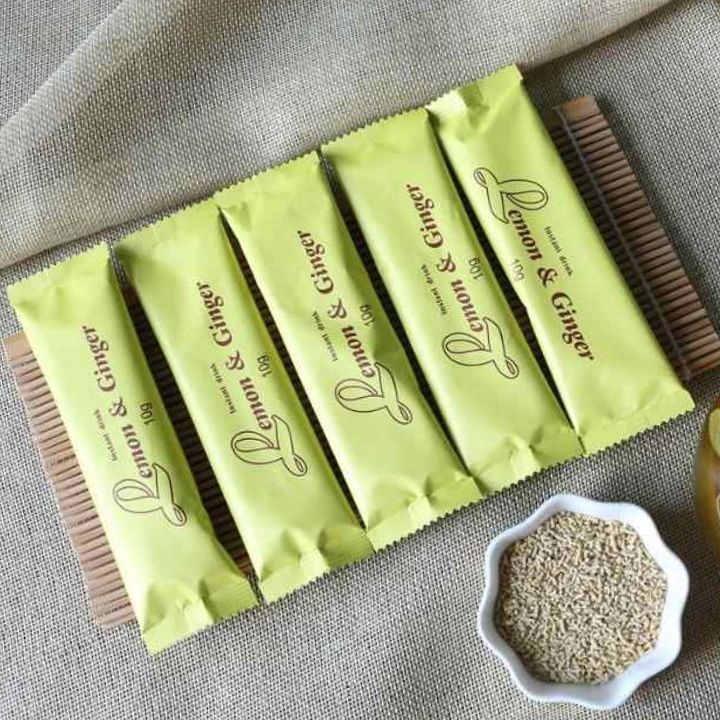 Wins Town LEMON & GINGER instant drink tea natural herbal fat burning slimming tea bags Lemon Ginger Honey beverage