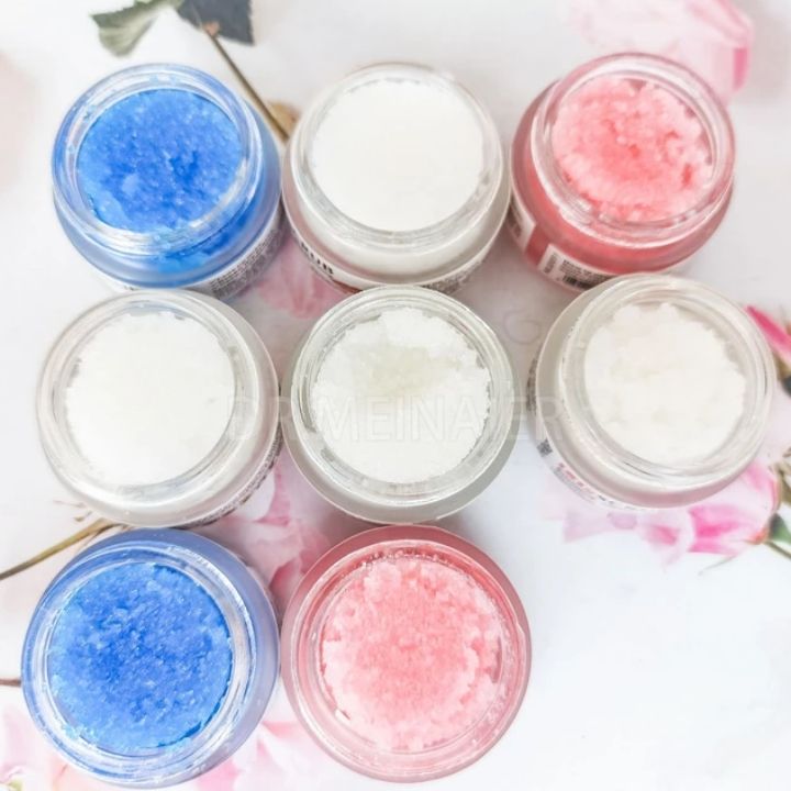 Dr. Meinaier Sugar Lip Scrub Ultra Hydrating Exfoliating Dry Chapped Lips Scrubber  Lip Moisturizer - Grape Rose Blueberry Turmeric Coconut Coffee Cherry Lemon Honey Green Tea Flavors