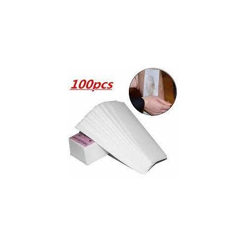Depilatory Paper,100 Sheet Hair Removal Wax Paper Strips ,Disposable Professional Hair Removal Tool Non-woven Waxing Strips