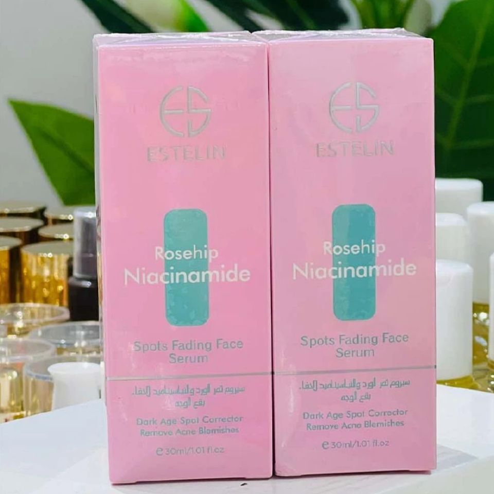 ESTELIN Rosehip Niacinamide Fade Spot Serum - 30ml Control Excessive Oil Clears Clogged Pores Refreshing And Hydrating Purifies And Softens Skin Face Serum 30ml
