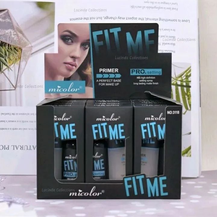 2 In 1 Micolor Fit Me Primer + Pro. Setting Spray Fixer HD High Definition long lasting Matte finish base for Makeup