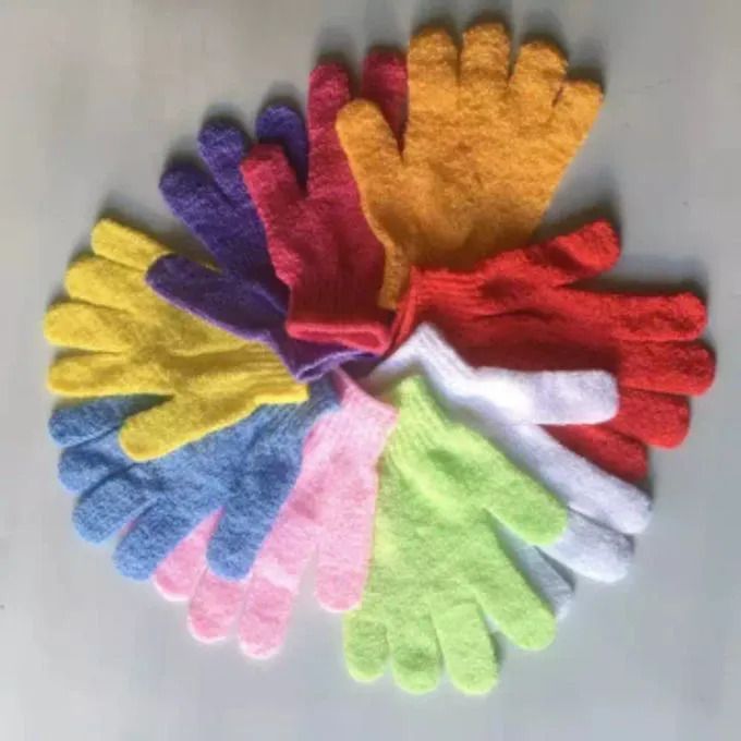 4 PAIRS - Bathing Gloves Exfoliating Bathing Cleaning Gloves Body Scrubber helps to precisely clean and gently remove dead skin cells body scrub gloves shower glove, bathing gloves