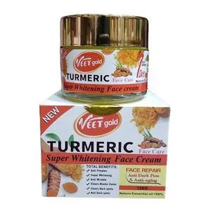 VEET GOLD Tumeric Super Whitening Face Cream 100g Anti- Pimples Super Whitening Anti-Wrinkle Clears Dark Spots Clears Black Zones Turmeric Face Cream and Moisturizers