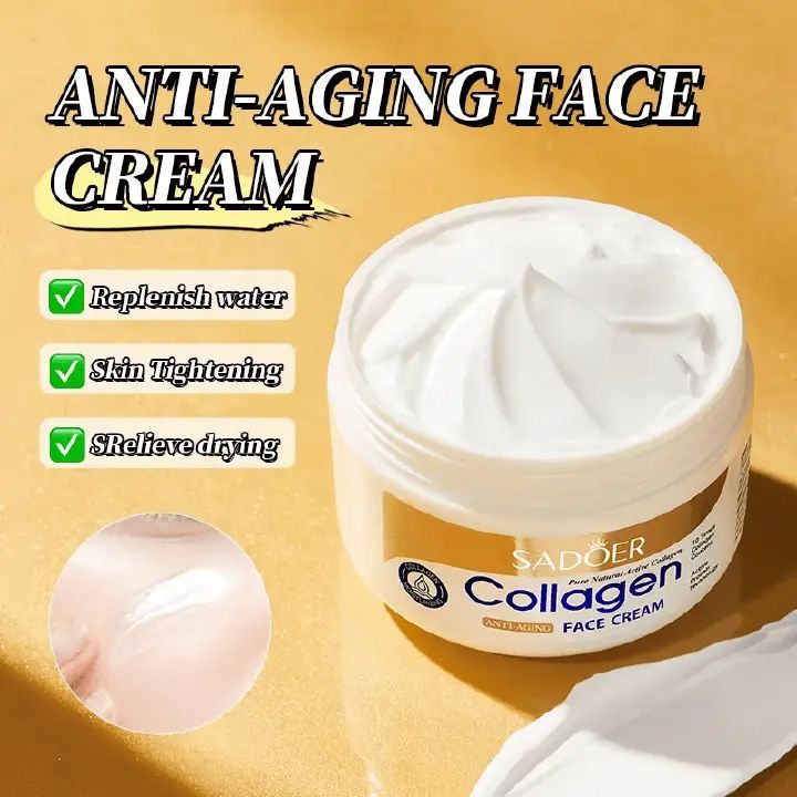 SADOER 10x Collagen ,Collagen Anti Aging Face Cream Anti Wrinkles And Fine Lines, Intensive hydration, Anti - aging, Brighten skin tone, Acne fade/ repair essence, Contains collagen