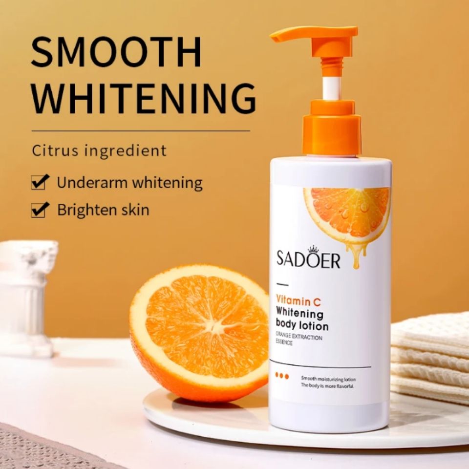 SADOER Vitamin C Whitening Body Lotion Cream Moisturizing Refreshing Whole Body Lightening Cream