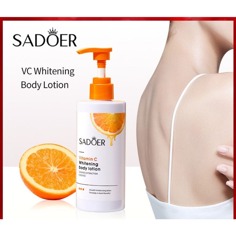 SADOER Vitamin C Whitening Body Lotion Cream Moisturizing Refreshing Whole Body Lightening Cream
