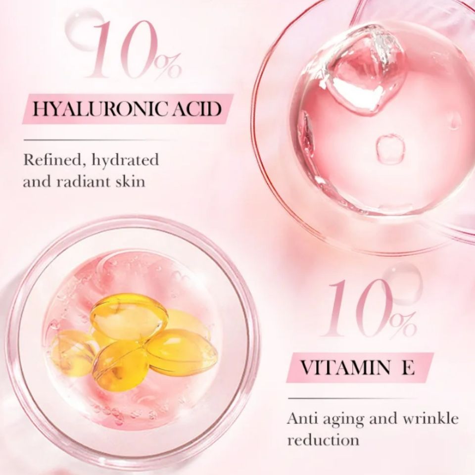 SADOER 4 in 1 Facial Serum with Hyaluronic Acid, Nicotinamide, Vitamin C and Vitamin E, High Moisturising and Brighten Skin Tone, Rejuvenates, Whitens Blemishes and Dark Spots