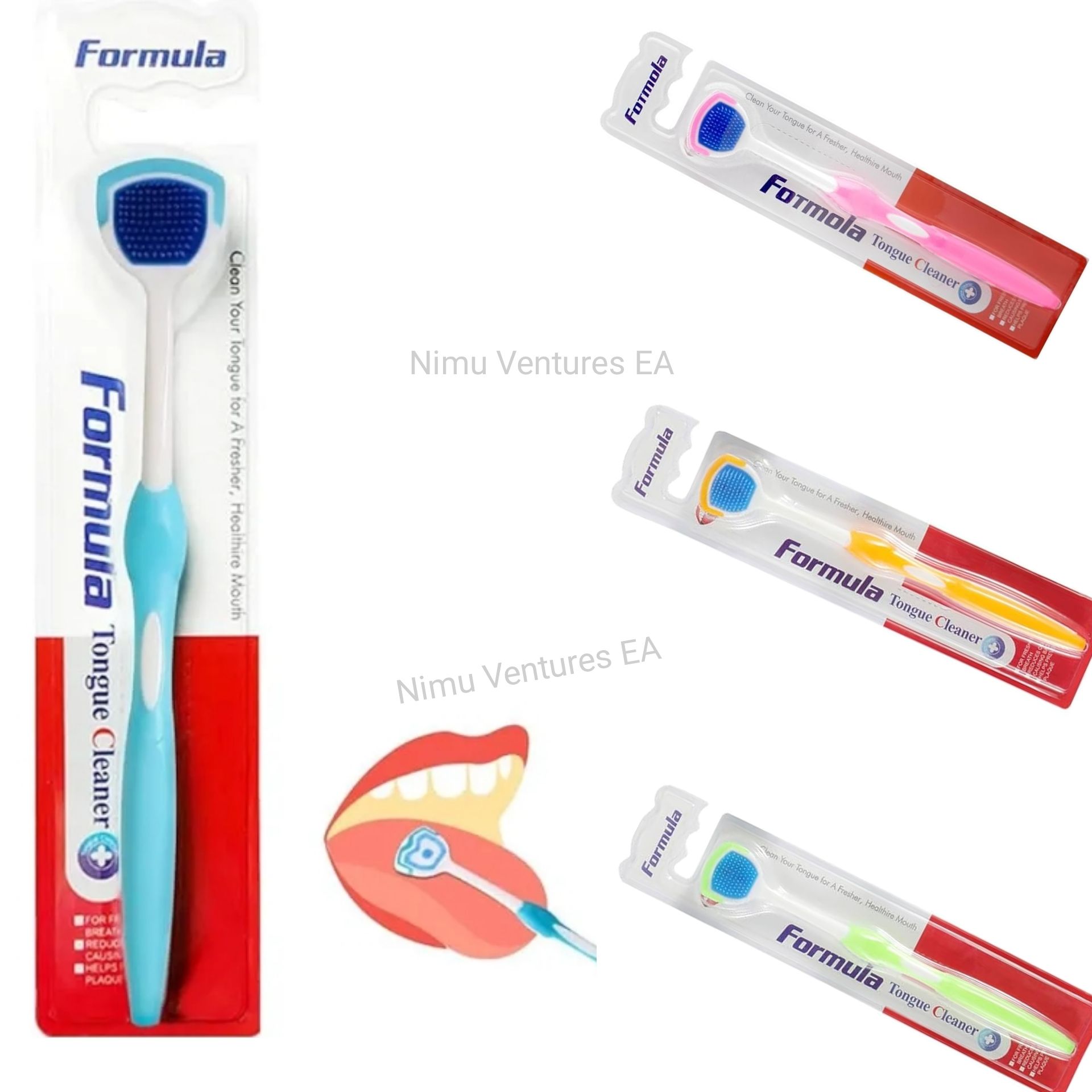 1/2 Pcs Tongue scraper Cleaner, suitable for adults and children, provides healthy oral care, is easy to use, and helps combat bad breath. Travel portable cleaner coating cleaning brush - Formula