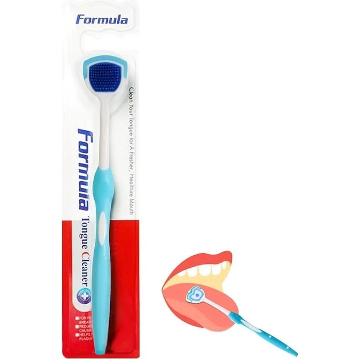 1/2 Pcs Tongue scraper Cleaner, suitable for adults and children, provides healthy oral care, is easy to use, and helps combat bad breath. Travel portable cleaner coating cleaning brush - Formula