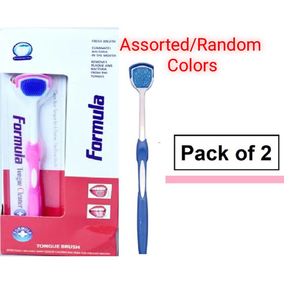 1/2 Pcs Tongue scraper Cleaner, suitable for adults and children, provides healthy oral care, is easy to use, and helps combat bad breath. Travel portable cleaner coating cleaning brush - Formula
