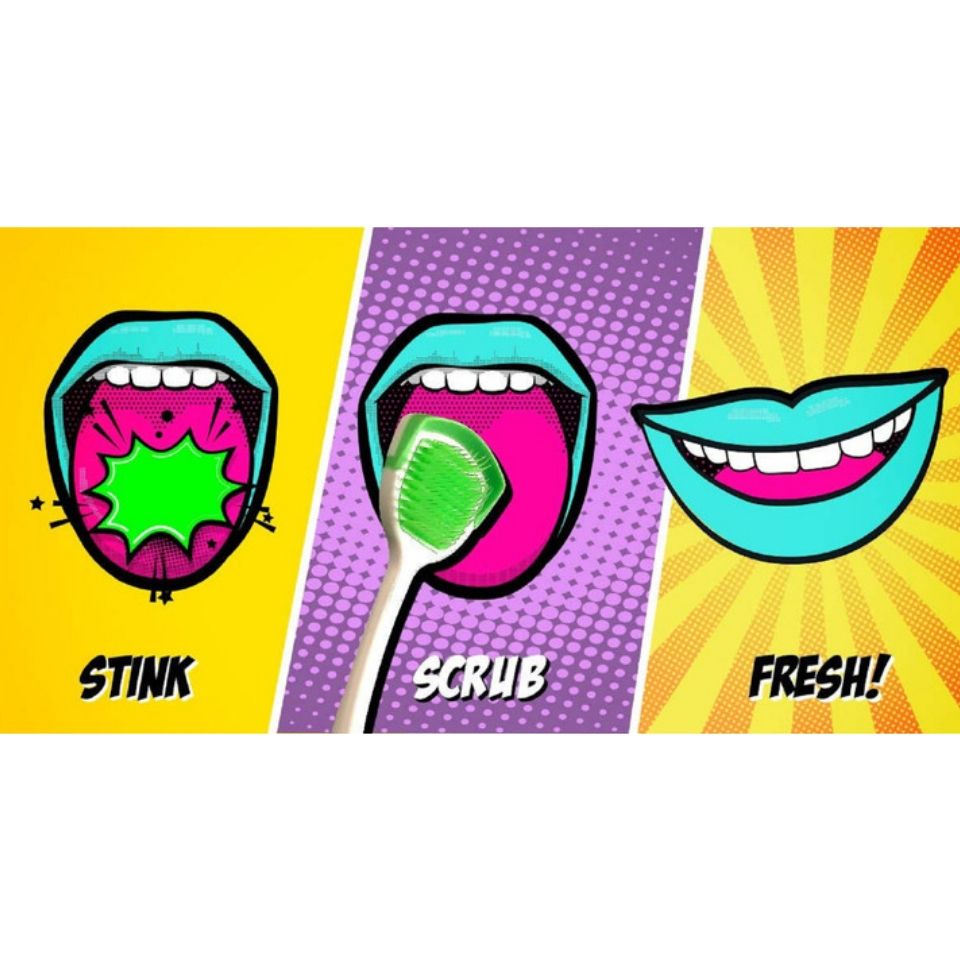 1/2 Pcs Tongue scraper Cleaner, suitable for adults and children, provides healthy oral care, is easy to use, and helps combat bad breath. Travel portable cleaner coating cleaning brush - Formula