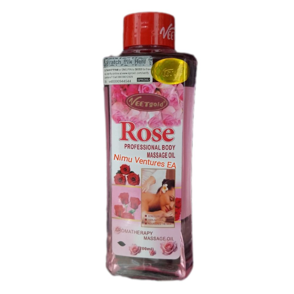 Veet Gold Oil 200ml - Turmeric, Kojic Acid, Half Cast, Vitamin C, Rose Oil - Super Whitening Skin Repair Anti-Aging Removes Wrinkles Dark Spots & Smooths Clears Knuckles Exfoliating Body Oil