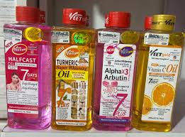 Veet Gold Oil 200ml - Turmeric, Kojic Acid, Half Cast, Vitamin C, Rose Oil - Super Whitening Skin Repair Anti-Aging Removes Wrinkles Dark Spots & Smooths Clears Knuckles Exfoliating Body Oil