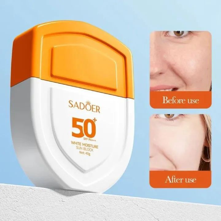 SADOER  Sunscreen for Face Body Sun Block Cream Lotion SPF 50+ PA+++ Solar Blocker Refreshing Non-Greasy UV Resistant Facial Sunscreen Anti-Aging No Residue UVA UVB Protection Sun Screen