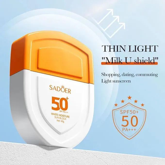 SADOER  Sunscreen for Face Body Sun Block Cream Lotion SPF 50+ PA+++ Solar Blocker Refreshing Non-Greasy UV Resistant Facial Sunscreen Anti-Aging No Residue UVA UVB Protection Sun Screen