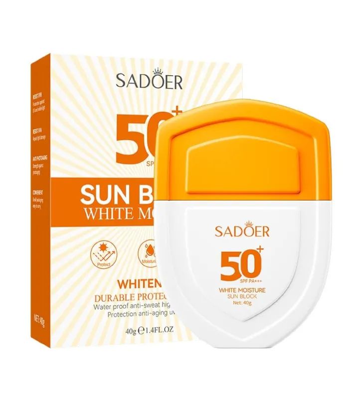 SADOER  Sunscreen for Face Body Sun Block Cream Lotion SPF 50+ PA+++ Solar Blocker Refreshing Non-Greasy UV Resistant Facial Sunscreen Anti-Aging No Residue UVA UVB Protection Sun Screen