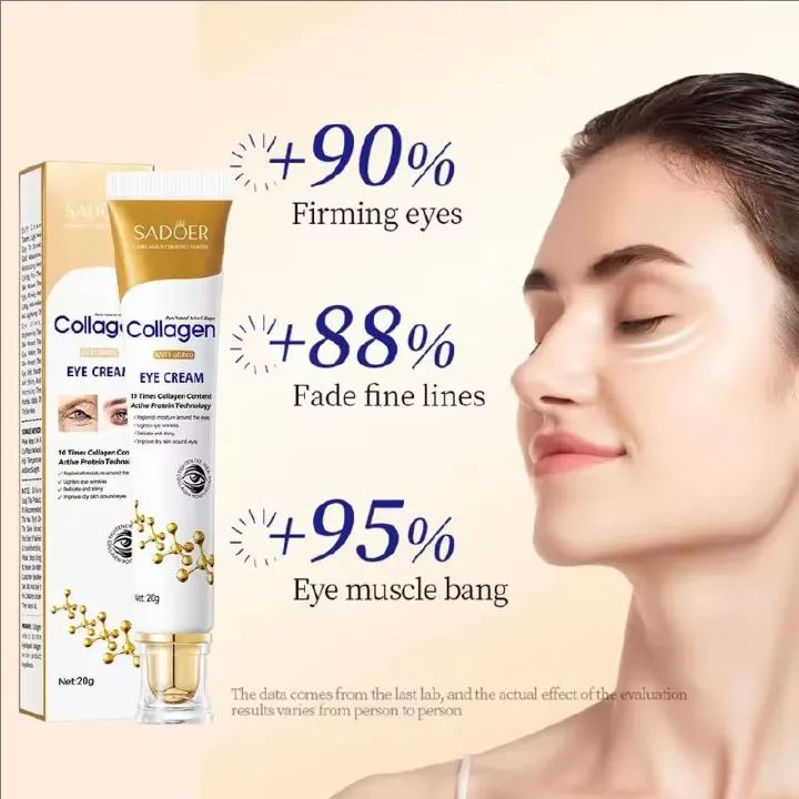 SADOER Collagen Eye Cream Anti Dark Circles Eye Bags Firming Skin Moisturizing Skincare Skin Care for Eyes Care  Anti Aging Repair Best Moisturizing and Improving