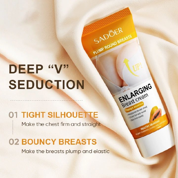 SADOER Enlarging Breast Cream Women's Chest Plumping and Lifting Cream Papaya Breast Enlargement Cream Breast Enhancement Cream Natural Firm Breast Enhancers Nourishing and Pushing Up Breast Lifter