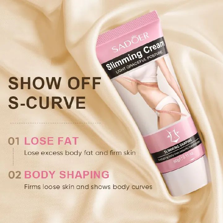 SADOER Slimming Cream Lose Weight Management Fat Burning Body Shaping Thigh & Belly Fat Fast Acting Weight Loss Cellulite Treatment Natural Extract Firming Cream