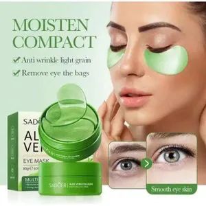 SADOER Aloe Vera Eye Mask, 60 PCS Under Eye Patches for Dark Circles & Puffiness, Aloe Collagen Soothing Eye Mask Reduces Eye Bags & Wrinkles, Firm Eye Skin - Pure Natural Material Extraction 30 pairs